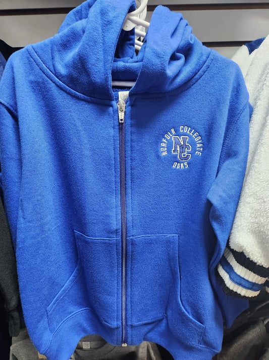 Toddler Sweatshirt - Full zip Hooded Left Chest Design