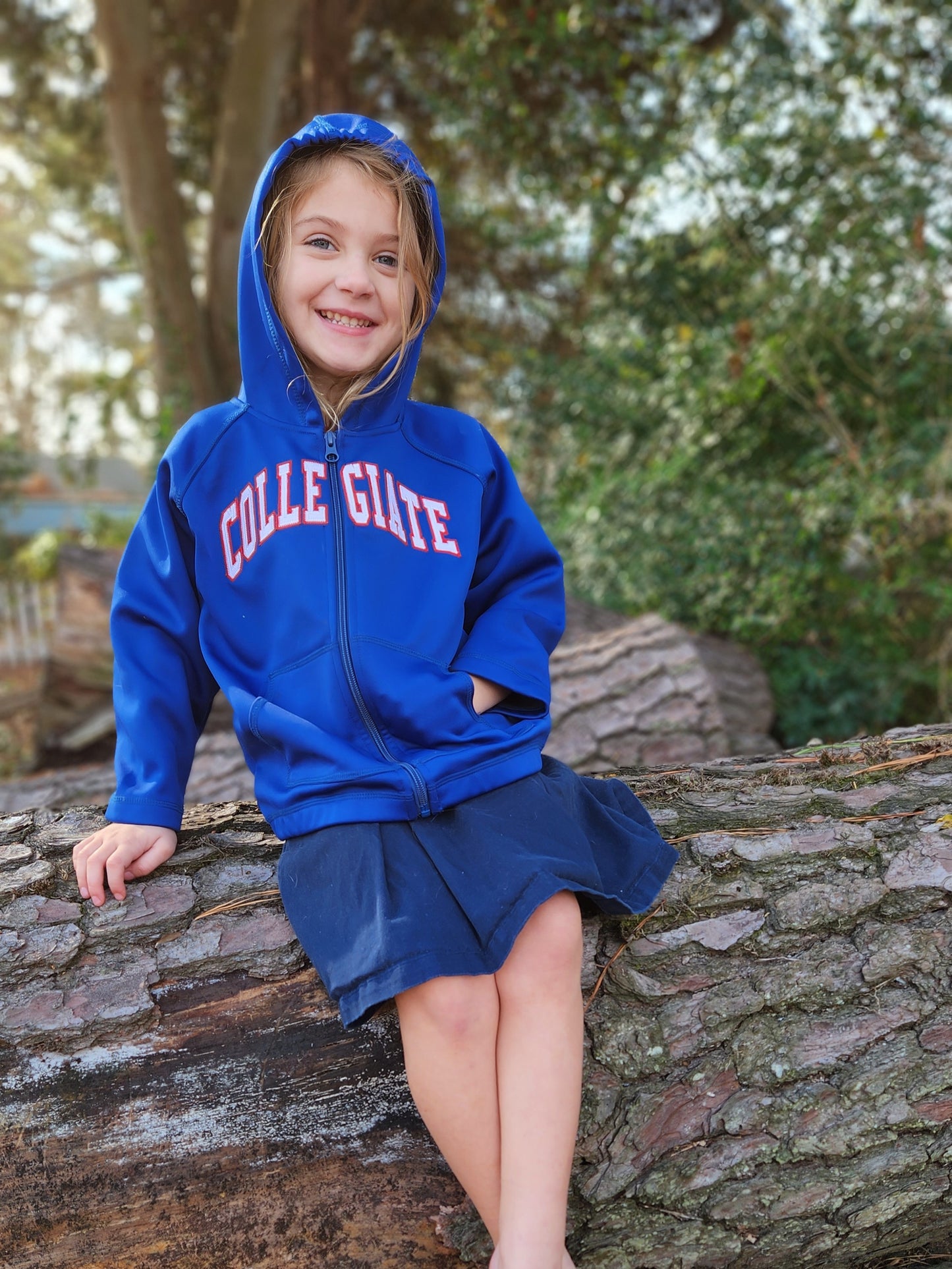 Toddler Sweatshirt - Full Zip Hooded Pullover Applique