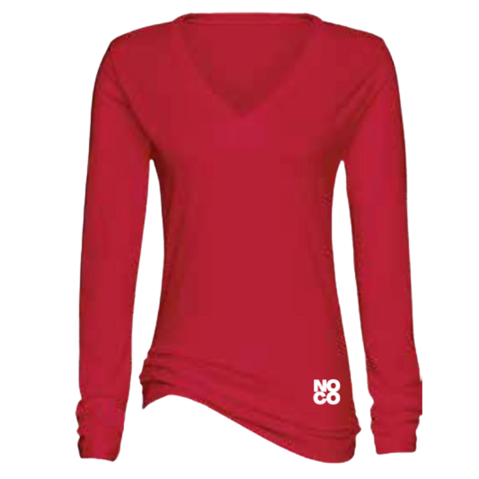 Ladies TShirt - L/S V-neck with NOCO Block Logo