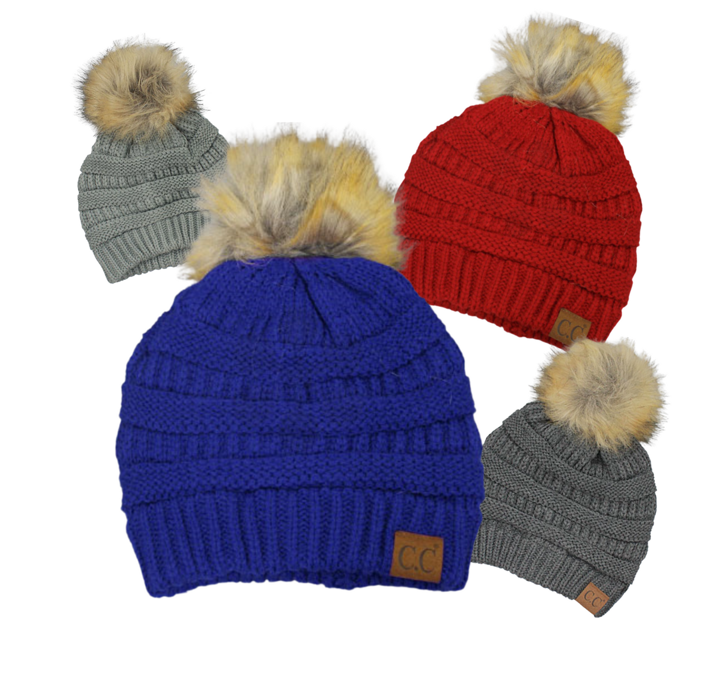 Hat - Pom Pom Beanie - school colors