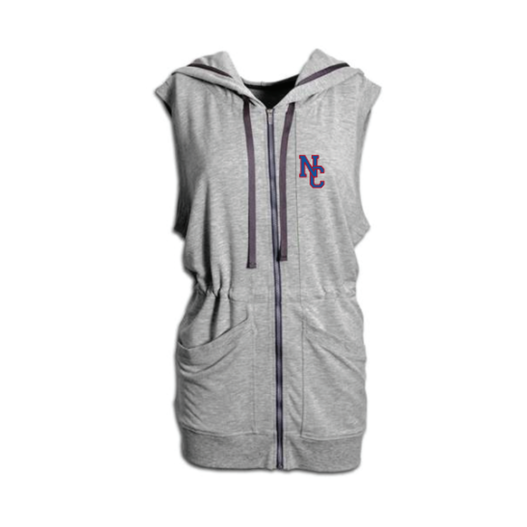 Ladies Sweatshirt - Tunic Full Zip Vest