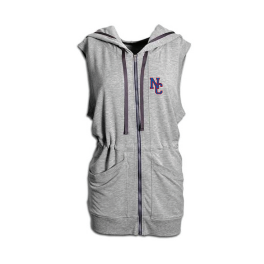 Ladies Sweatshirt - Tunic Full Zip Vest