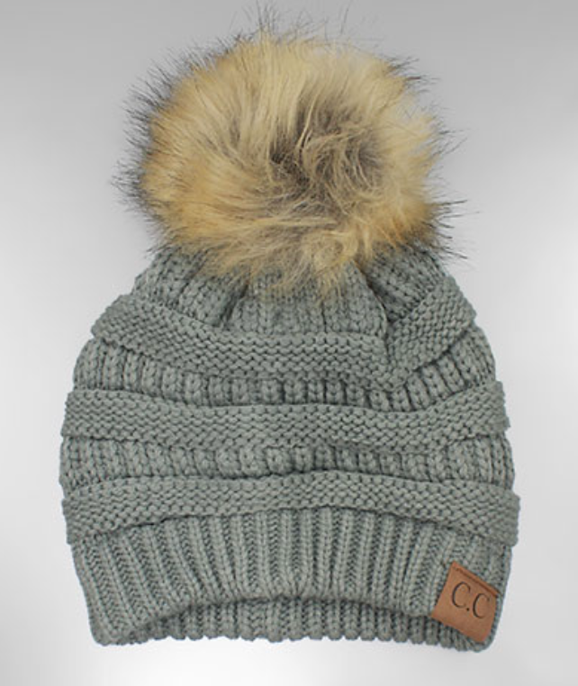 Hat - Pom Pom Beanie - school colors