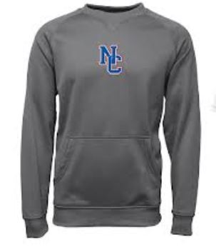 Sweatshirt - Crewneck Performance with Lockup Logo - Heather Charcoal