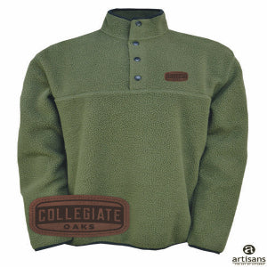 Jacket Fleece with Snaps and Leather Patch